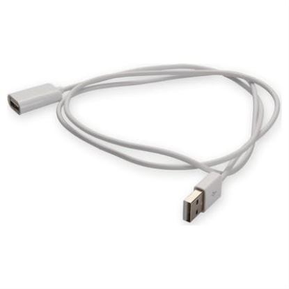 AddOn Networks USBEXTAB3MMFW USB cable 118.1" (3 m) USB 2.0 USB A USB B White1