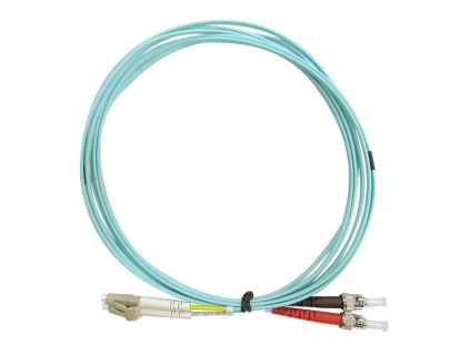 Monoprice 39431 fiber optic cable 78.7" (2 m) 2x LC 2x ST OM4 Aqua color1