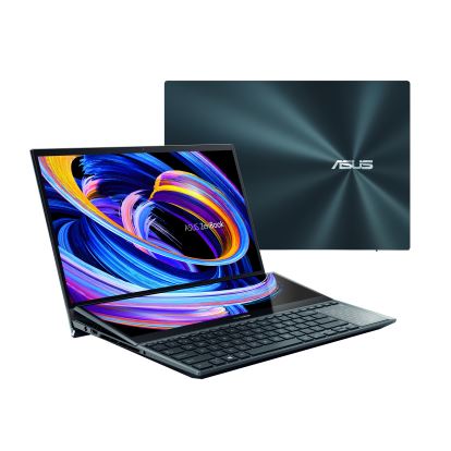 ASUS ZenBook Pro Duo 15 OLED UX582ZW-XB99T notebook i9-12900H 15.6" Touchscreen 4K Ultra HD Intel® Core™ i9 32 GB LPDDR5-SDRAM 1000 GB SSD NVIDIA GeForce RTX 3070 Ti Wi-Fi 6E (802.11ax) Windows 11 Pro Blue1