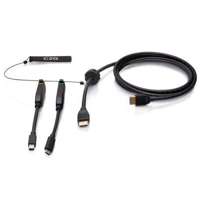 C2G C2G30056 cable gender changer Mini DisplayPort, USB-C 2x HDMI Black1