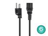 Monoprice 39779 power cable Black 11.8" (0.3 m) NEMA 5-15P IEC C132