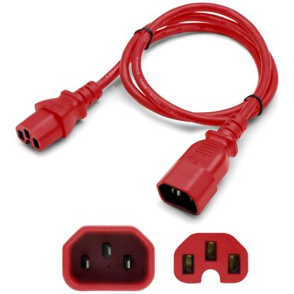 AddOn Networks ADD-C142C1514AWG1FTR power cable Red 11.8" (0.3 m) C14 coupler C15 coupler1