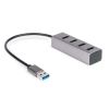 Rocstor Y10A270-A1 interface hub USB 3.2 Gen 1 (3.1 Gen 1) Type-A Aluminum, Gray2