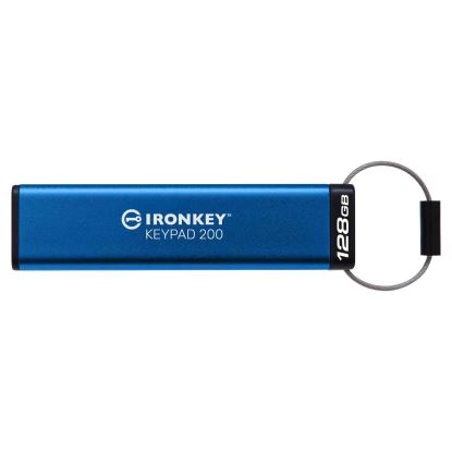 Kingston Technology IronKey Keypad 200 USB flash drive 128 GB USB Type-A 3.2 Gen 1 (3.1 Gen 1) Blue1