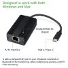 SYBA SD-ADA24064 cable gender changer USB-C 3.2 RJ45 Black2