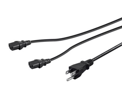 Monoprice 41089 power cable Black 35.4" (0.9 m) NEMA 5-15P 2 x C13 coupler1