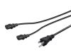 Monoprice 27314 power cable Black 71.7" (1.82 m) NEMA 5-15P 2 x C13 coupler5