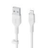 Belkin Cbl Scicone USB-A LTG 2M blc USB cable 78.7" (2 m) USB A USB C/Lightning White2