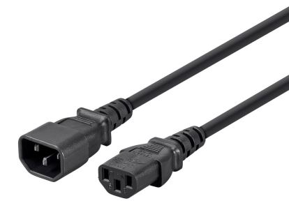 Monoprice 41686 power cable Black 19.7" (0.5 m) IEC C14 IEC C131