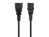 Monoprice 41686 power cable Black 19.7" (0.5 m) IEC C14 IEC C132
