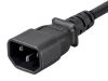 Monoprice 41686 power cable Black 19.7" (0.5 m) IEC C14 IEC C134