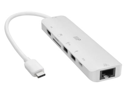 Monoprice 7-in-1 USB-C Multiport Wired USB 3.2 Gen 1 (3.1 Gen 1) Type-C White1
