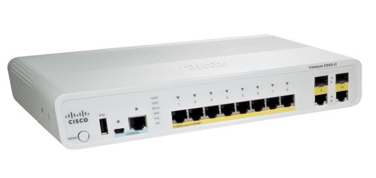 Cisco Catalyst WS-C2960C-8PC-L network switch Managed L2 Fast Ethernet (10/100) Power over Ethernet (PoE) White1