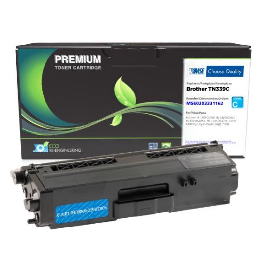 MSE Remanufactured Super High Yield Cyan Toner Cartridge for Brother TN3391