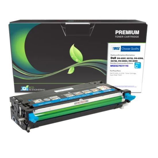 MSE Remanufactured High Yield Cyan Toner Cartridge for Dell 3110/31151