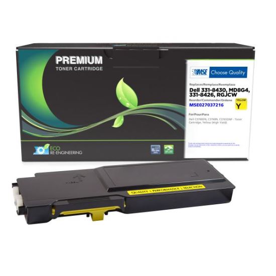 MSE Remanufactured High Yield Yellow Toner Cartridge for Dell C37601