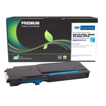 MSE Remanufactured High Yield Cyan Toner Cartridge for Dell C37601