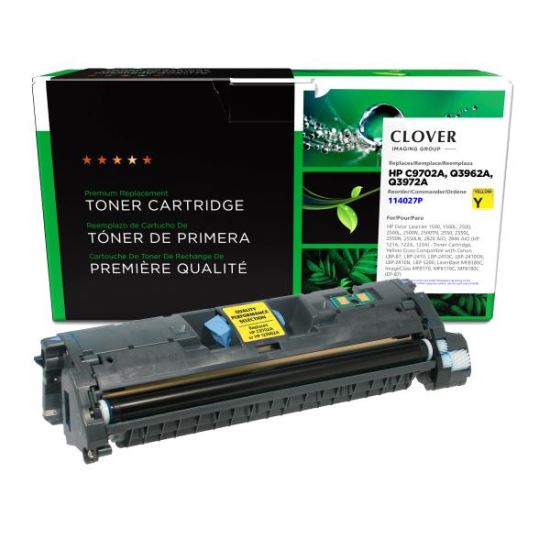 Clover Imaging Remanufactured Yellow Toner Cartridge for HP 121A/122A/123A (C9702A/Q3962A)1