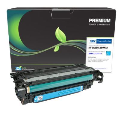 MSE Remanufactured Cyan Toner Cartridge for HP 504A (CE251A)1