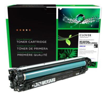 Clover Imaging Remanufactured Black Toner Cartridge for HP 650A (CE270A)1