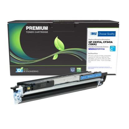 MSE Remanufactured Cyan Toner Cartridge for HP 126A (CE311A)1