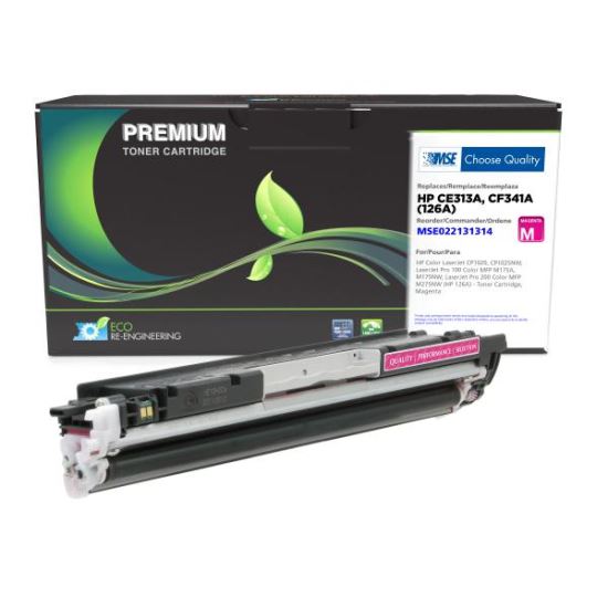 MSE Remanufactured Magenta Toner Cartridge for HP 126A (CE313A)1