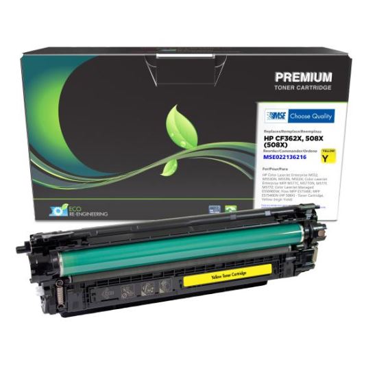 MSE Remanufactured High Yield Yellow Toner Cartridge for HP 508X (CF362X)1