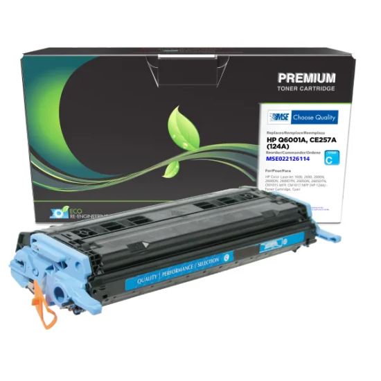 MSE Remanufactured Cyan Toner Cartridge for HP 124A (Q6001A)1