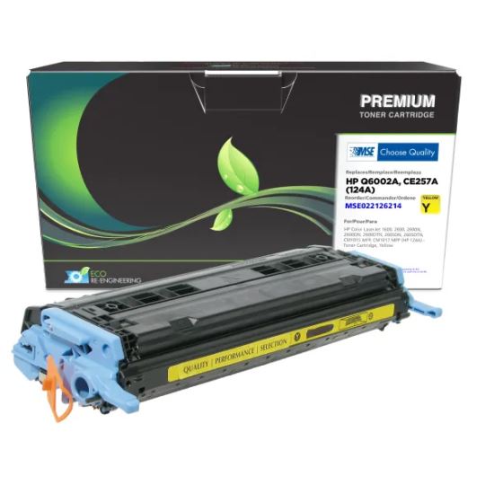 MSE Remanufactured Yellow Toner Cartridge for HP 124A (Q6002A)1