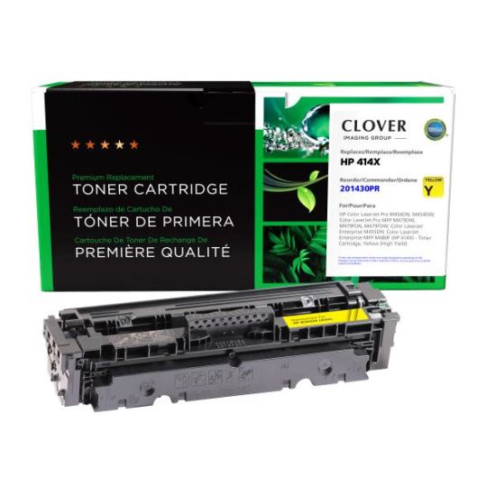 Clover Imaging Remanufactured High Yield Yellow Toner Cartridge (Reused OEM Chip) for HP 414X (W2022X)1