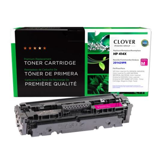 Clover Imaging Remanufactured High Yield Magenta Toner Cartridge (Reused OEM Chip) for HP 414X (W2023X)1