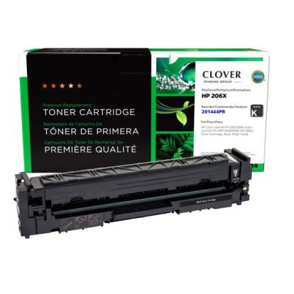 Clover Imaging Remanufactured High Yield Black Toner Cartridge (Reused OEM Chip) for HP 206X (W2110X)1