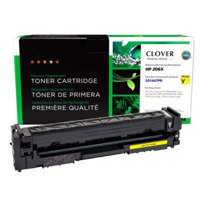 Clover Imaging Remanufactured High Yield Yellow Toner Cartridge (Reused OEM Chip) for HP 206X (W2112X)1