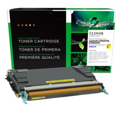 Clover Imaging Remanufactured Yellow Toner Cartridge for Lexmark C734/C736/X7341