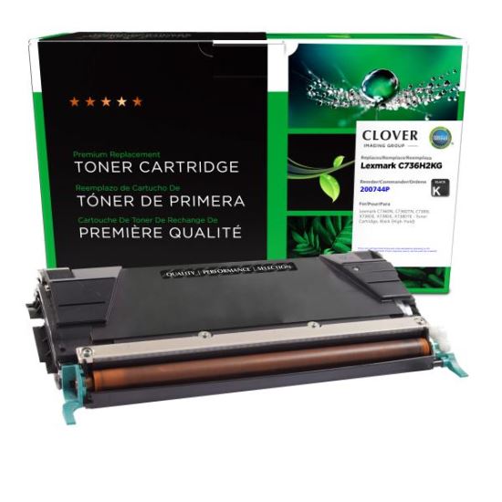 Clover Imaging Remanufactured High Yield Black Toner Cartridge for Lexmark C736/X736/X7381