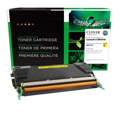 Clover Imaging Remanufactured High Yield Yellow Toner Cartridge for Lexmark C736/X736/X7381