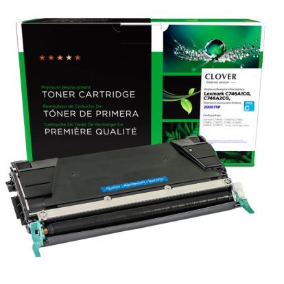 Clover Imaging Remanufactured Cyan Toner Cartridge for Lexmark C746/C7481