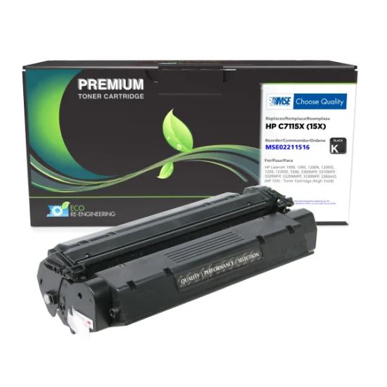 MSE Remanufactured High Yield Toner Cartridge for HP 15X (C7115X)1