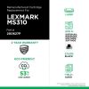 Clover Imaging Remanufactured High Yield Toner Cartridge for Lexmark MS310/MS410/MS510/MS610/MX310/MX410/MX510/MX6103