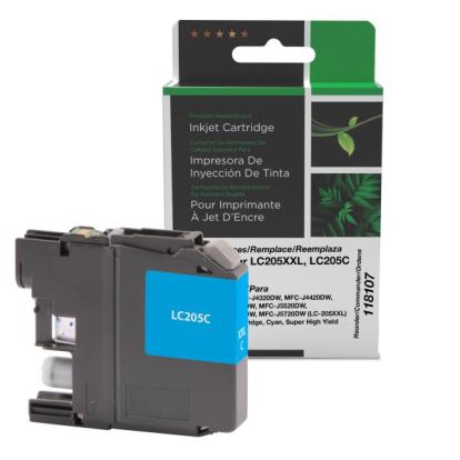 Clover Imaging Remanufactured Super High Yield Cyan Ink Cartridge for Brother LC205XXL1