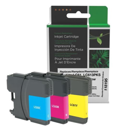 Clover Imaging Remanufactured Cyan, Magenta, Yellow Ink Cartridges for Brother LC61 3-Pack1