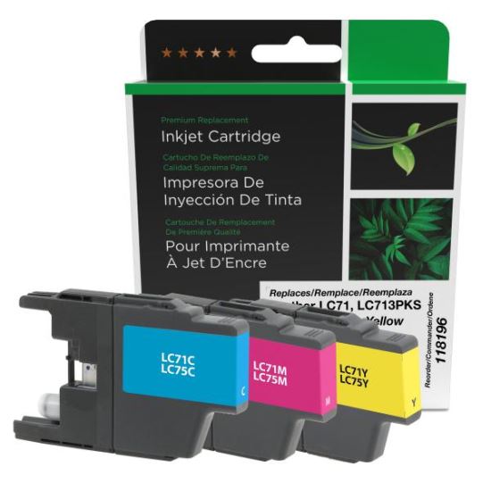 Clover Imaging Remanufactured Cyan, Magenta, Yellow Ink Cartridges for Brother LC71 3-Pack1