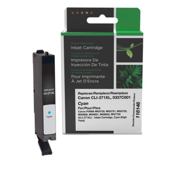 Clover Imaging Remanufactured High Yield Cyan Ink Cartridge for Canon CLI-271XL (0337C001)1