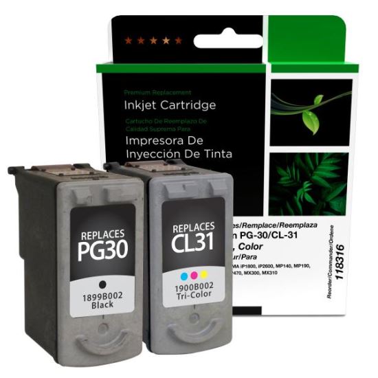 Clover Imaging Remanufactured Black, Color Ink Cartridges for Canon PG-30/CL-311