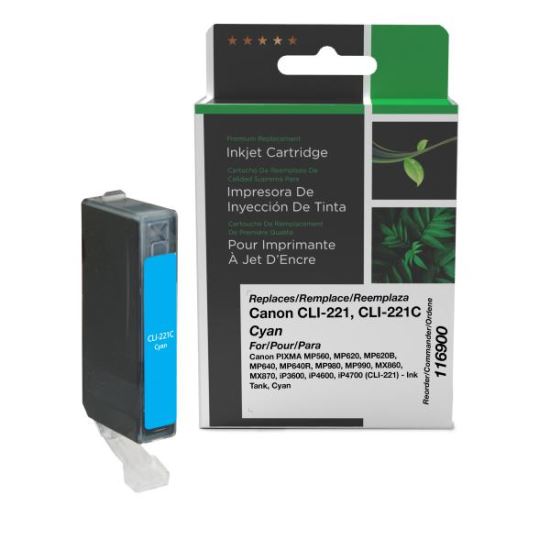 Clover Imaging Remanufactured Cyan Ink Cartridge for Canon CLI-221 (2947B001)1