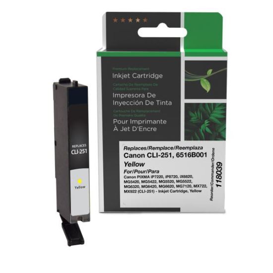 Clover Imaging Remanufactured Yellow Ink Cartridge for Canon CLI-251 (6516B001)1