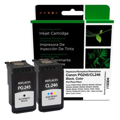 Clover Imaging Remanufactured Black, Color Ink Cartridges for Canon PG-245/CL-246 2-Pack1