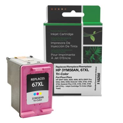 Clover Imaging Remanufactured High Yield Tri-Color Ink Cartridge for HP 67XL (3YM58AN)1