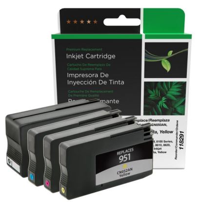 Clover Imaging Remanufactured High Yield Black, Cyan, Magenta, Yellow Ink Cartridges for HP 950XL/951 (C2P01FN) 4-Pack1