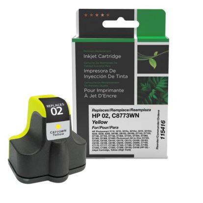 Clover Imaging Remanufactured High Yield Yellow Ink Cartridge for HP 02 (C8773WN)1